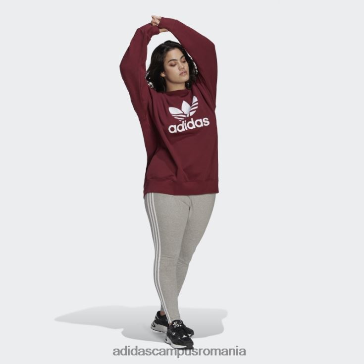 adidas campus romania hanorac trefoil crew (mărime plus) roșu femei roșu J266N216519
