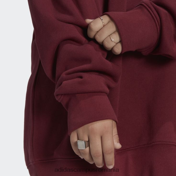 adidas campus romania hanorac trefoil crew (mărime plus) roșu femei roșu J266N216519