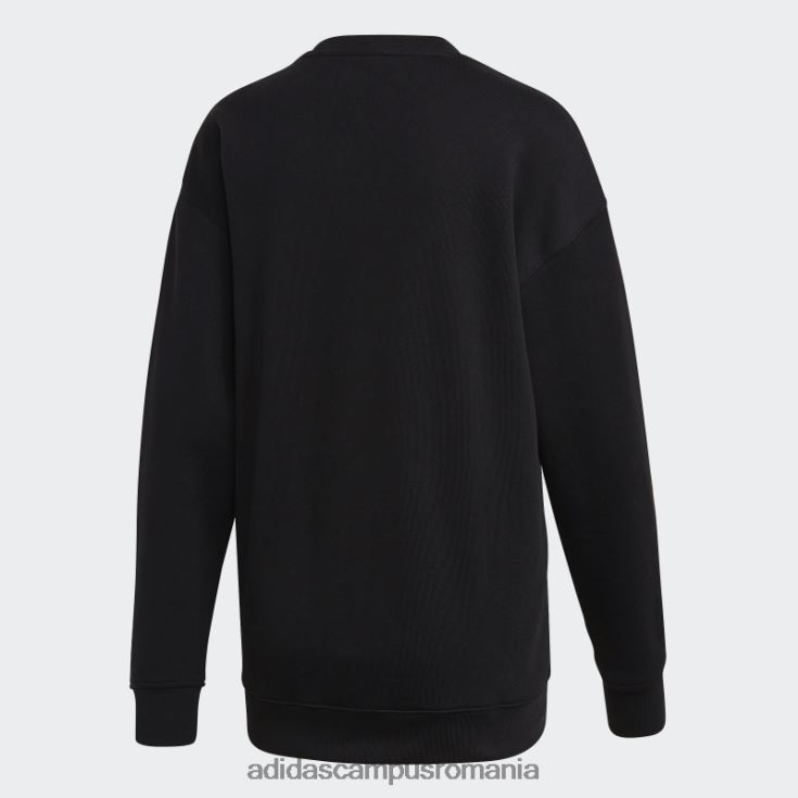 adidas campus romania hanorac trefoil crew negru adidas femei alb negru J266N29132