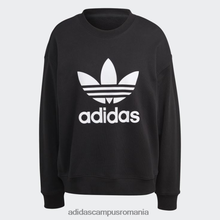 adidas campus romania hanorac trefoil crew negru femei negru J266N217431