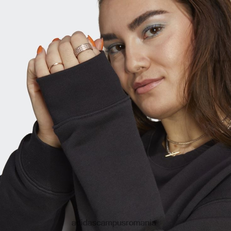 adidas campus romania hanorac trefoil crew negru femei negru J266N217431