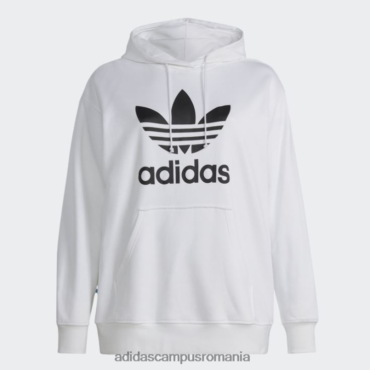adidas campus romania hanorac trefoil (plus size) alb femei alb J266N216597