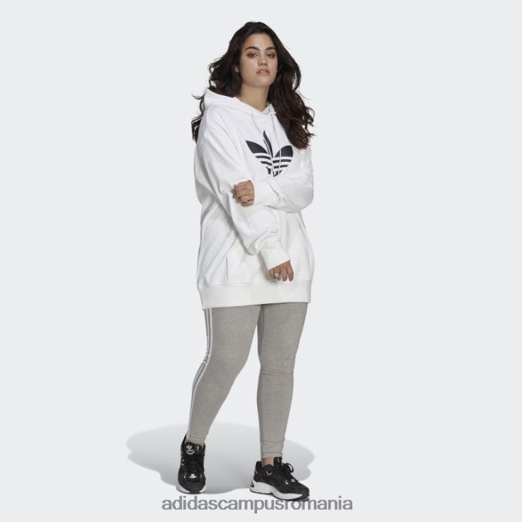 adidas campus romania hanorac trefoil (plus size) alb femei alb J266N216597