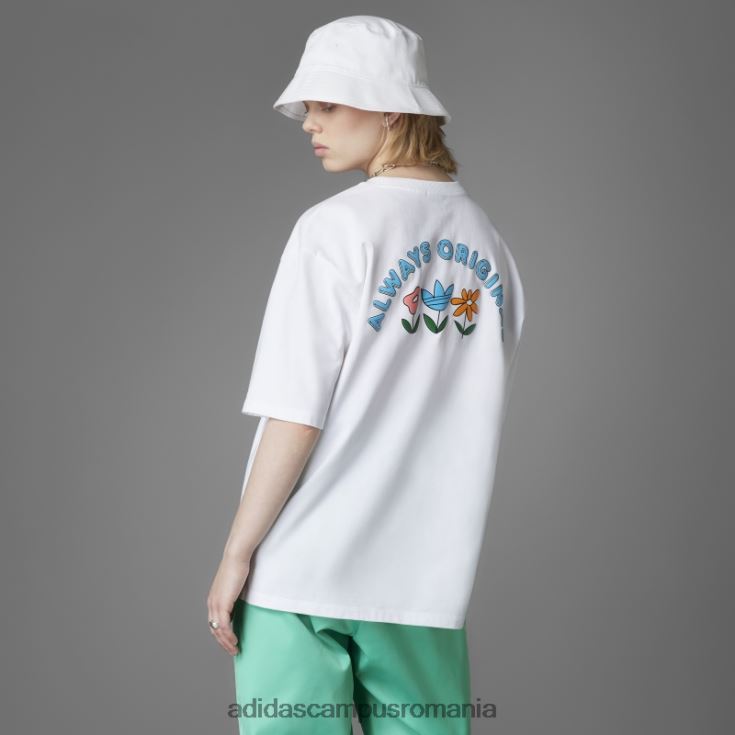 adidas campus romania intotdeauna original tricou grafic liber alb femei alb J266N23692
