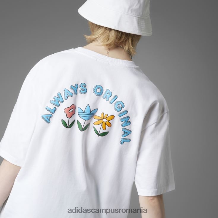 adidas campus romania intotdeauna original tricou grafic liber alb femei alb J266N23692