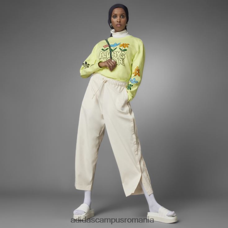 adidas campus romania intotdeauna originali pantaloni relaxati albi femei alb J266N210604