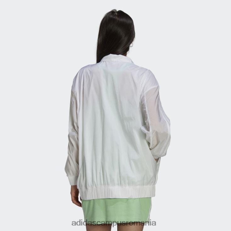 adidas campus romania jachetă adicolor supradimensionată ripstop albă femei alb J266N23253
