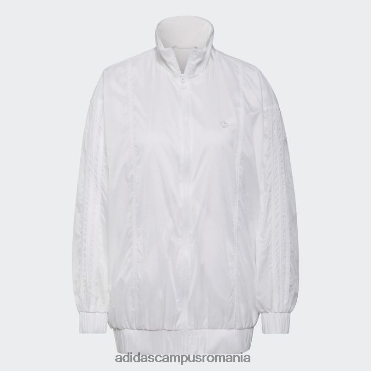 adidas campus romania jachetă adicolor supradimensionată ripstop albă femei alb J266N23253