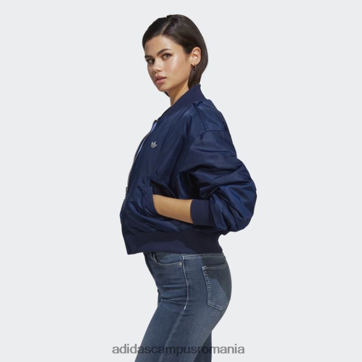 adidas campus romania jachetă bomber crop reversibil originals night indigo femei noapte indigo/albastru J266N210094