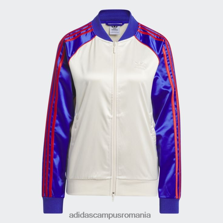 adidas campus romania jachetă de sport din satin alb femei alb/albastru J266N29002