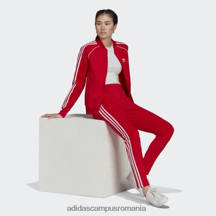 adidas campus romania jachetă de sport primeblue sst roșie femei roșu J266N210298