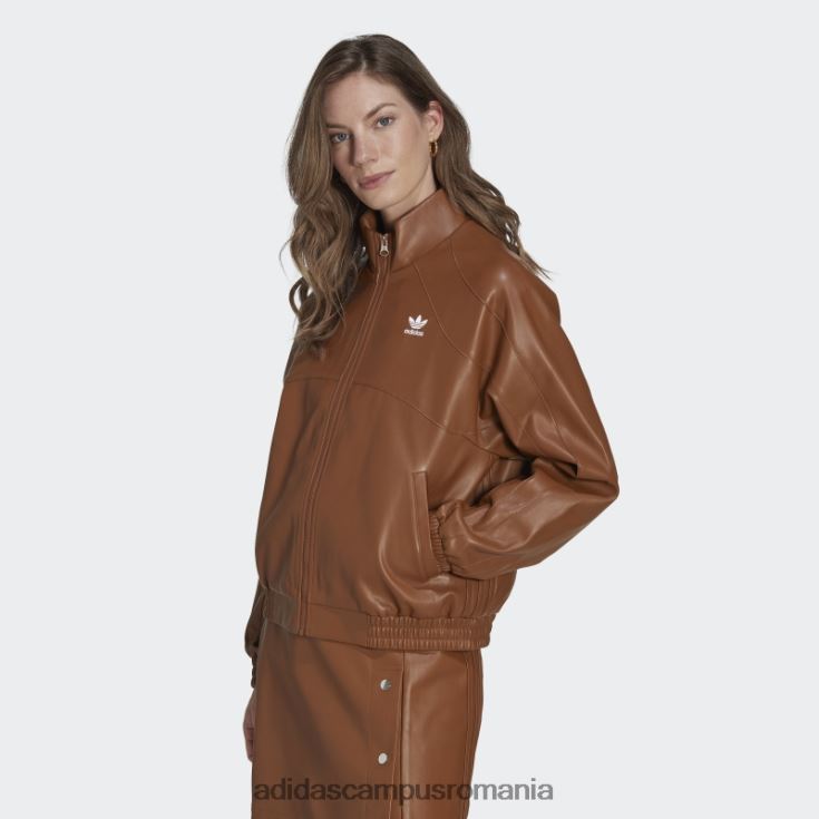 adidas campus romania jachetă din piele artificială maro centrală adidas femei maro J266N210329