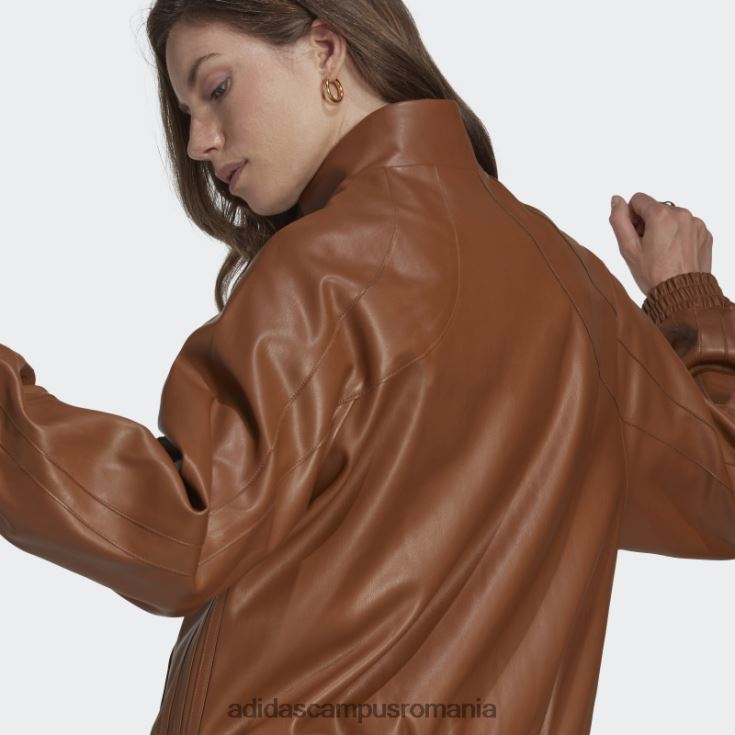 adidas campus romania jachetă din piele artificială maro centrală adidas femei maro J266N210329