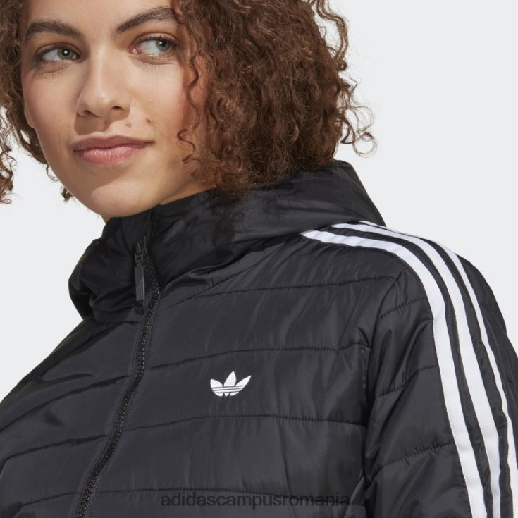 adidas campus romania jachetă premium subțire cu glugă neagră adidas femei negru J266N210812
