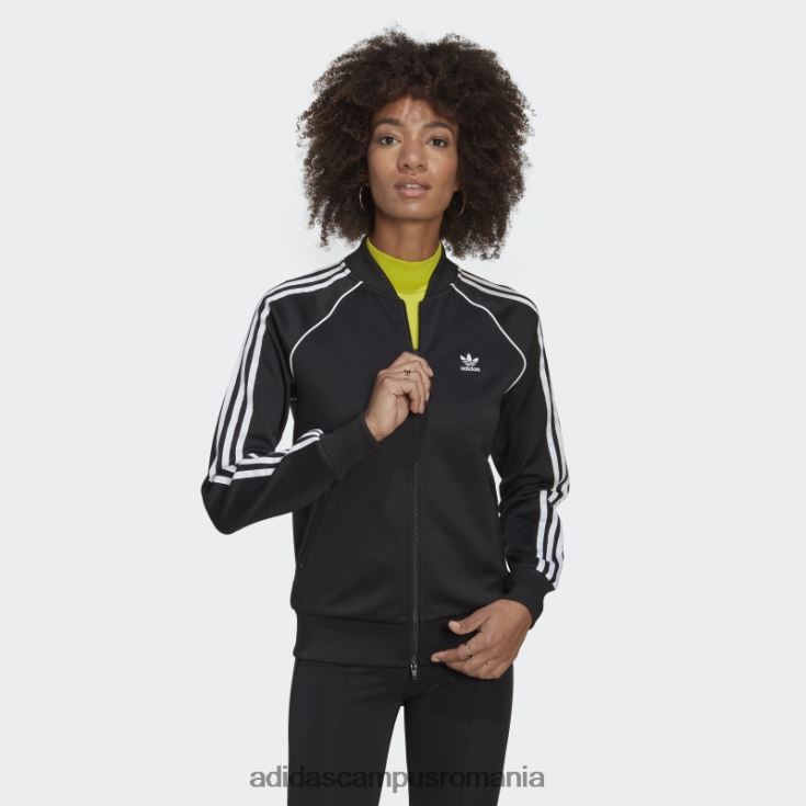 adidas campus romania jachetă primeblue sst neagră femei alb negru J266N22708