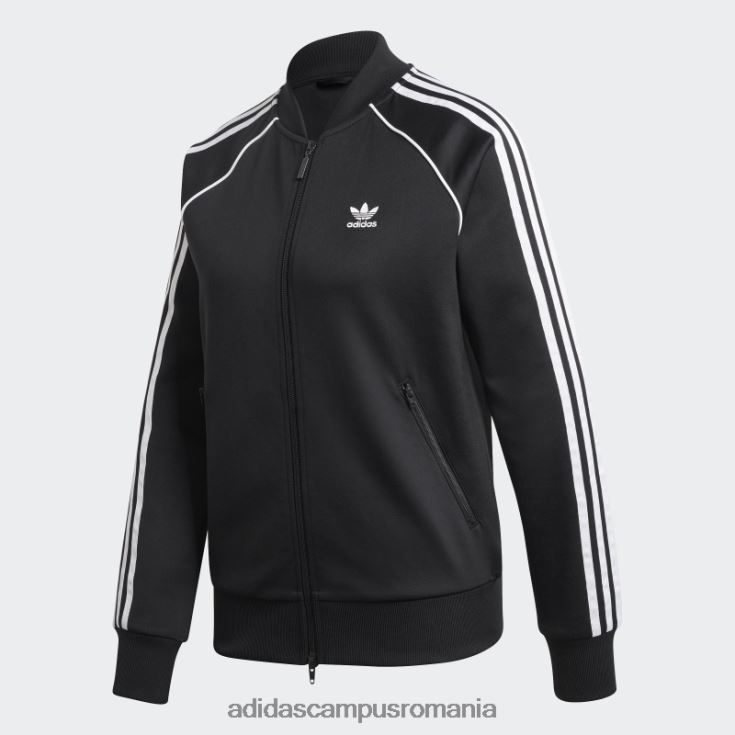 adidas campus romania jachetă primeblue sst neagră femei alb negru J266N22708
