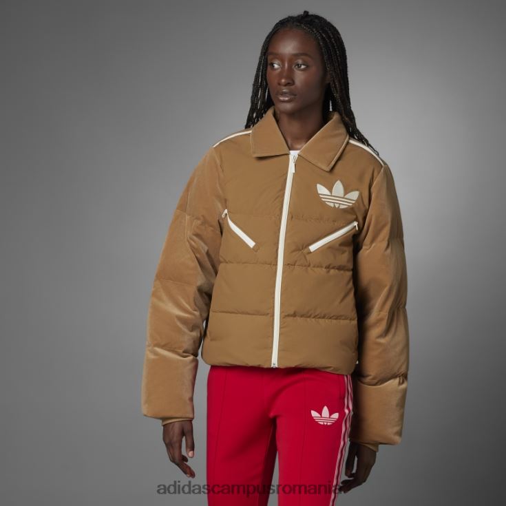 adidas campus romania jachetă puf din catifea maro desert adicolor anii 70 femei desert maro J266N22909