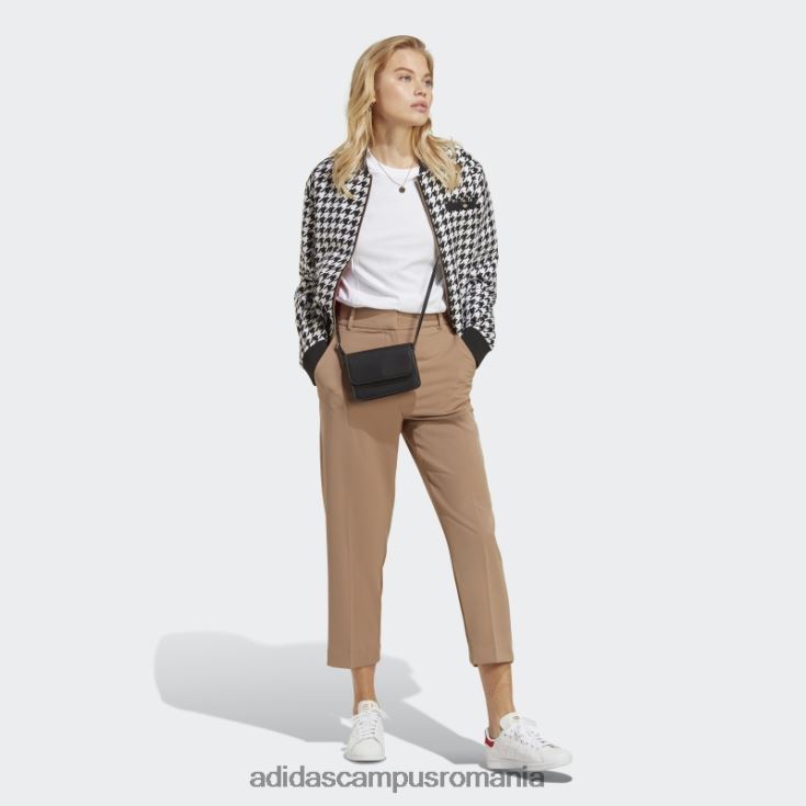 adidas campus romania jacheta din picioare de gaina neagra femei alb negru J266N29019