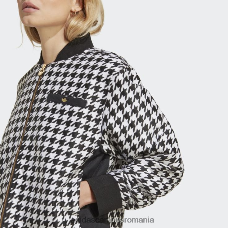 adidas campus romania jacheta din picioare de gaina neagra femei alb negru J266N29019