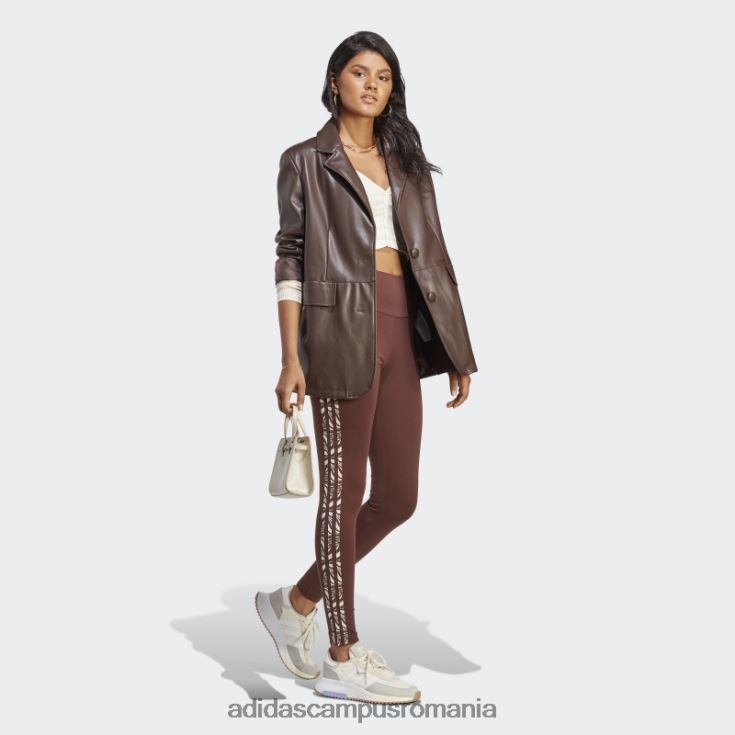 adidas campus romania jambiere cu imprimeu animal abstract auburn femei castaniu J266N29178