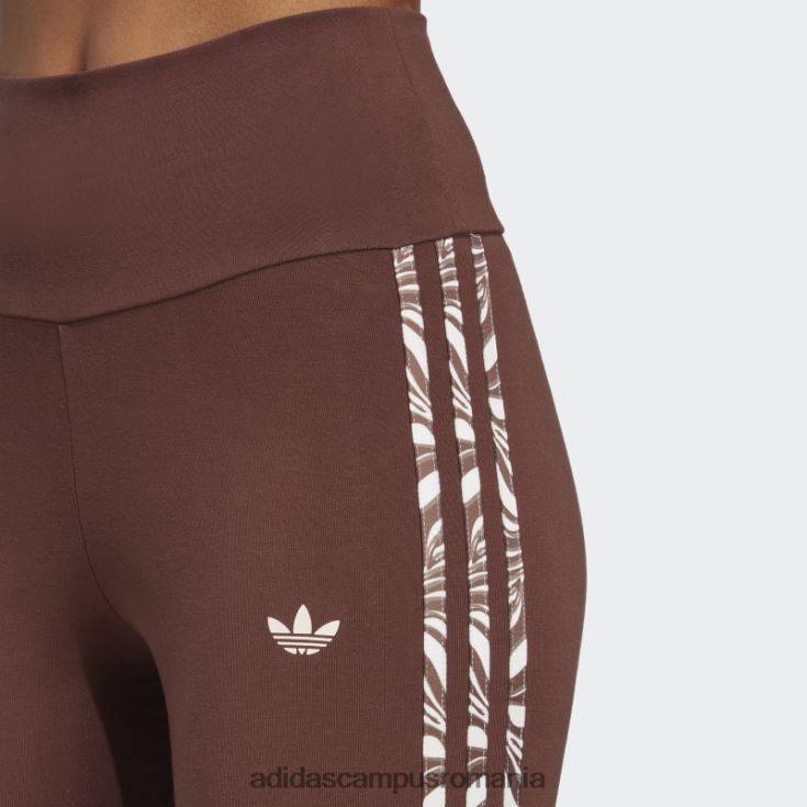 adidas campus romania jambiere cu imprimeu animal abstract auburn femei castaniu J266N29178