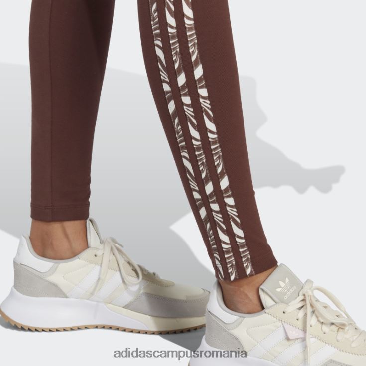 adidas campus romania jambiere cu imprimeu animal abstract auburn femei castaniu J266N29178