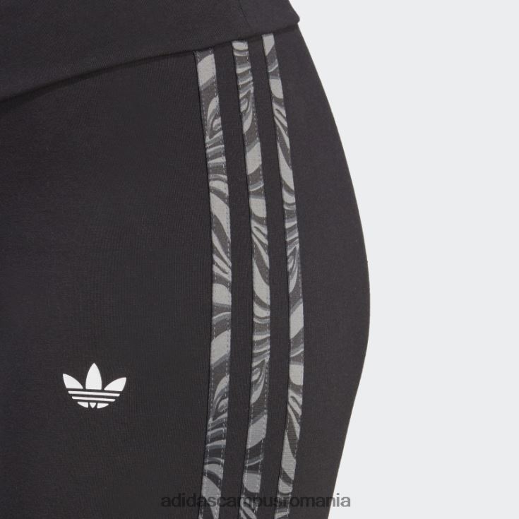 adidas campus romania jambiere cu imprimeu animal abstract negru femei negru J266N29427