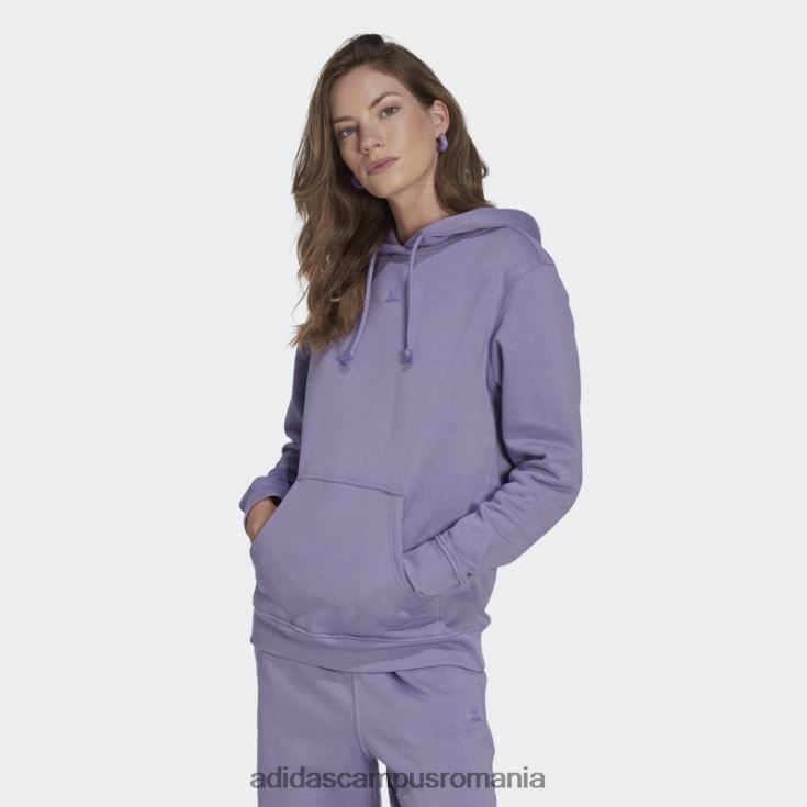 adidas campus romania lila adicolor essentials fleece hoodie adidas femei liliac J266N210827