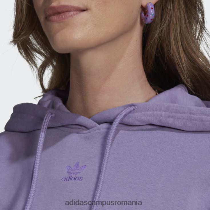adidas campus romania lila adicolor essentials fleece hoodie adidas femei liliac J266N210827