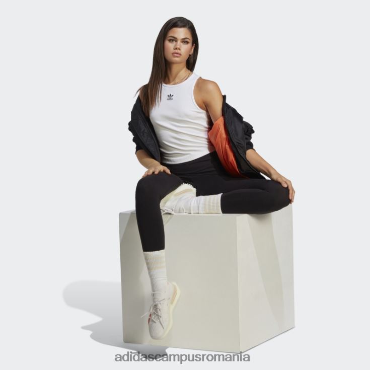 adidas campus romania maiou alb adicolor essentials cu nervuri adidas femei alb J266N22379