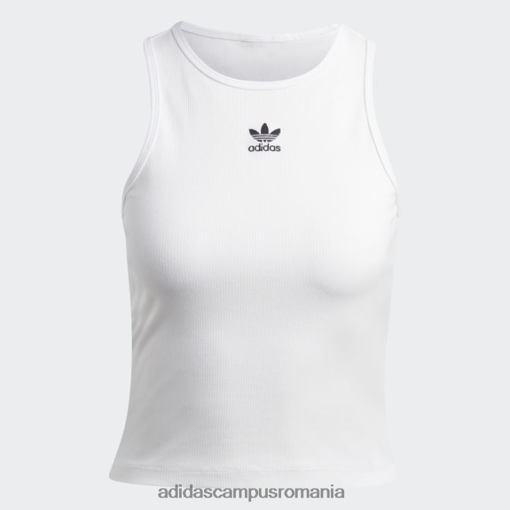 adidas campus romania maiou alb adicolor essentials cu nervuri adidas femei alb J266N22379