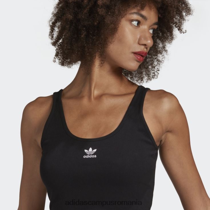 adidas campus romania maiou negru cu nervuri adicolor essentials femei negru J266N210408