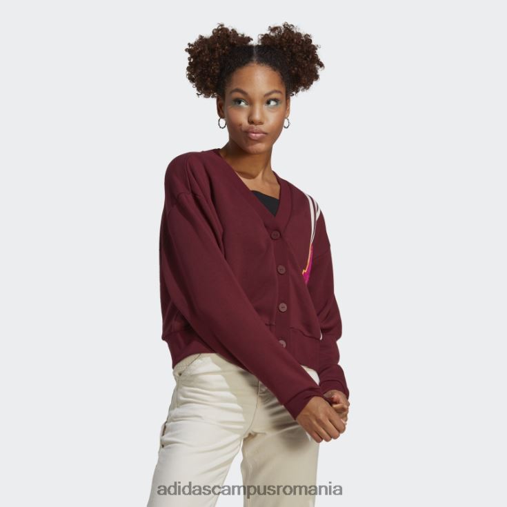 adidas campus romania modă cardigan colegial roșu femei roșu J266N210757