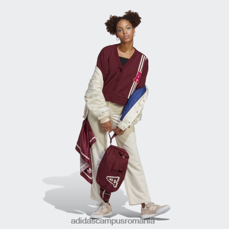 adidas campus romania modă cardigan colegial roșu femei roșu J266N210757