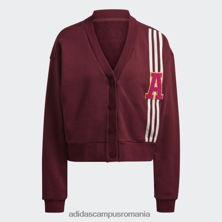 adidas campus romania modă cardigan colegial roșu femei roșu J266N210757