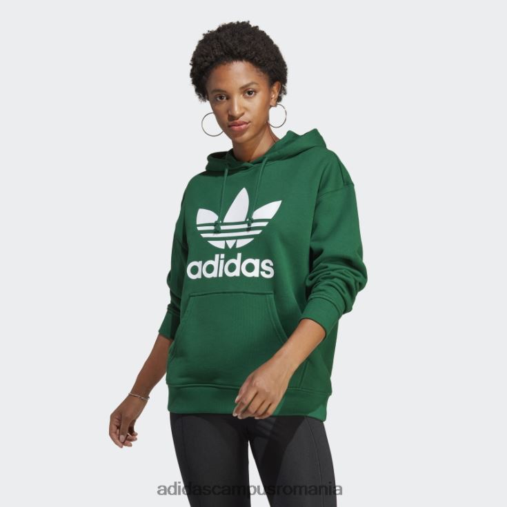 adidas campus romania modă hanorac trefoil verde închis femei verde inchis J266N29045