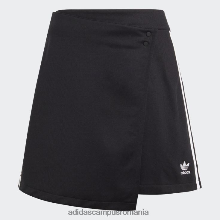 adidas campus romania negru adicolor classics fustă scurtă înfășurată cu 3 dungi femei negru J266N29766