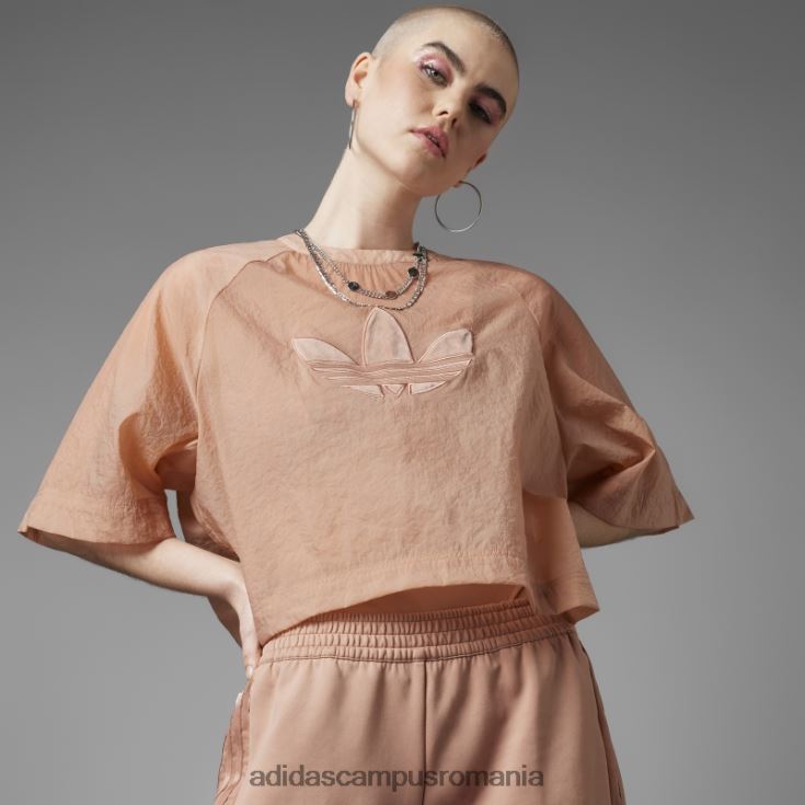 adidas campus romania întotdeauna original cropped tee argilă femei lut J266N29680