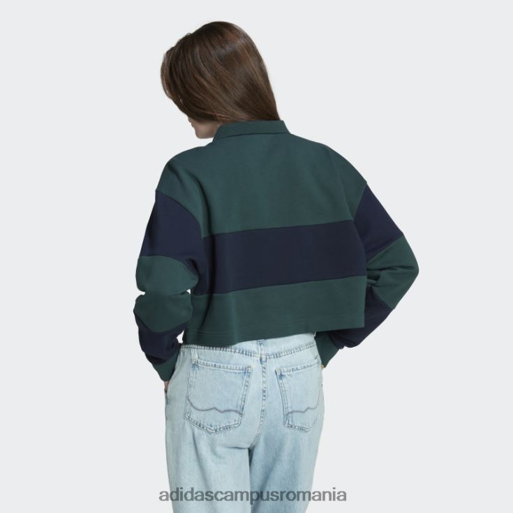 adidas campus romania originals clasa 72 crop crew hanorac modă verde mineral femei verde mineral/cerneală J266N22565