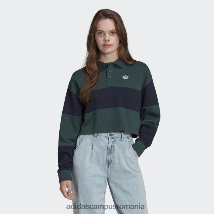 adidas campus romania originals clasa 72 crop crew hanorac verde mineral fierbinte femei verde mineral/cerneală J266N210440