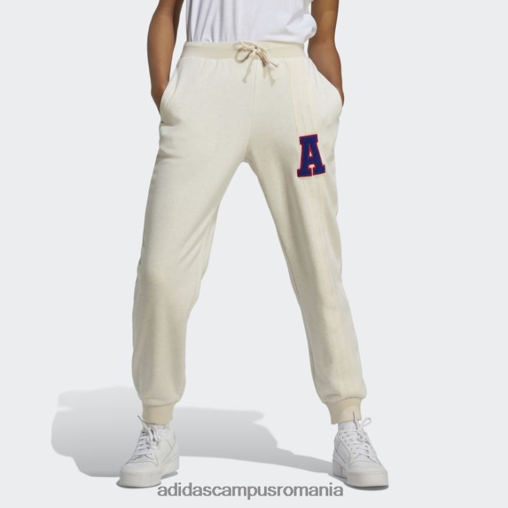 adidas campus romania originals pantaloni de jogging cu 3 dungi alb mel femei alb mel J266N217227