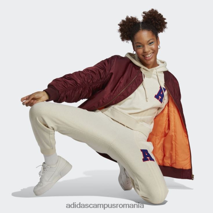adidas campus romania originals pantaloni de jogging cu 3 dungi alb mel femei alb mel J266N217227