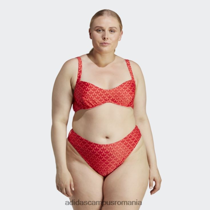 adidas campus romania originals swim top (plus size) stacojiu femei stacojiu/roșu/alb J266N217144
