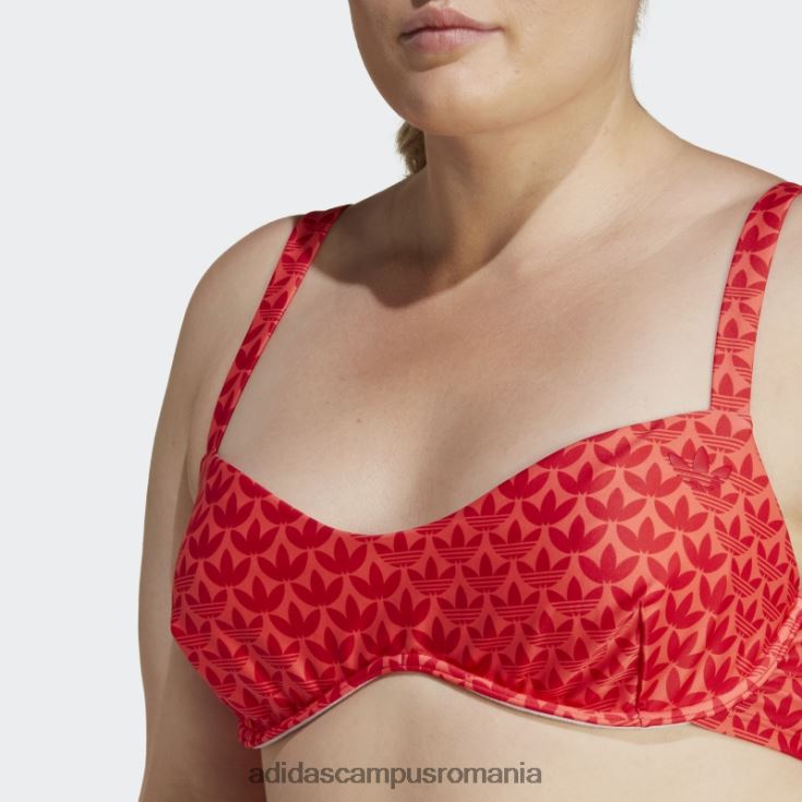 adidas campus romania originals swim top (plus size) stacojiu femei stacojiu/roșu/alb J266N217144