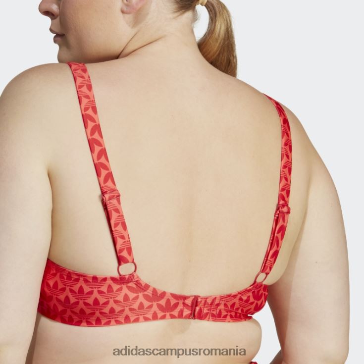 adidas campus romania originals swim top (plus size) stacojiu femei stacojiu/roșu/alb J266N217144