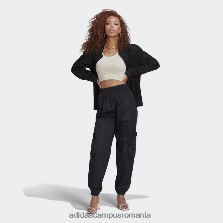 adidas campus romania pantaloni cargo din twill negri femei negru J266N23230