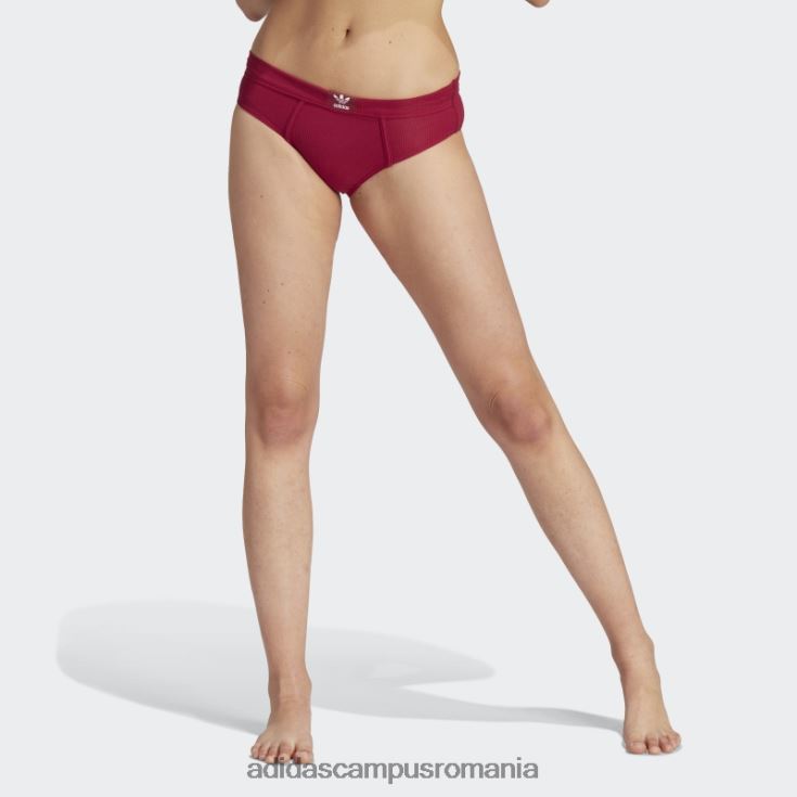 adidas campus romania pantaloni de bikini din bumbac cu nervuri adicolor flex burgundy adidas femei Burgundia J266N29276