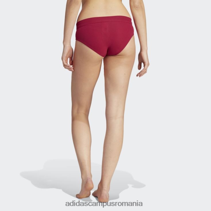 adidas campus romania pantaloni de bikini din bumbac cu nervuri adicolor flex burgundy adidas femei Burgundia J266N29276