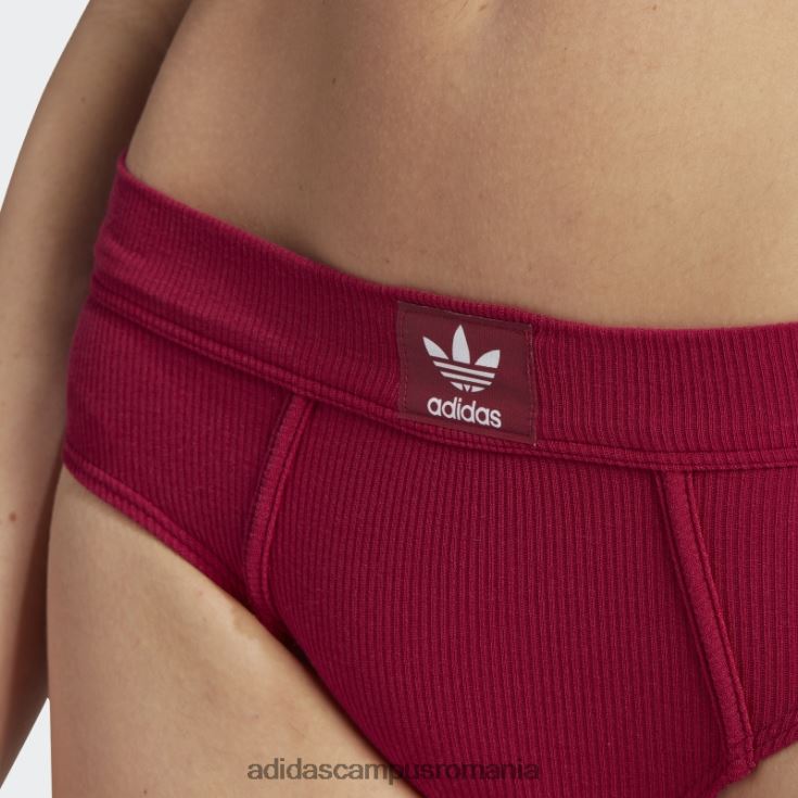 adidas campus romania pantaloni de bikini din bumbac cu nervuri adicolor flex burgundy adidas femei Burgundia J266N29276