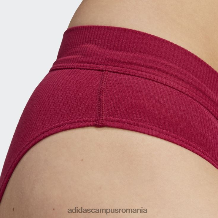 adidas campus romania pantaloni de bikini din bumbac cu nervuri adicolor flex burgundy adidas femei Burgundia J266N29276